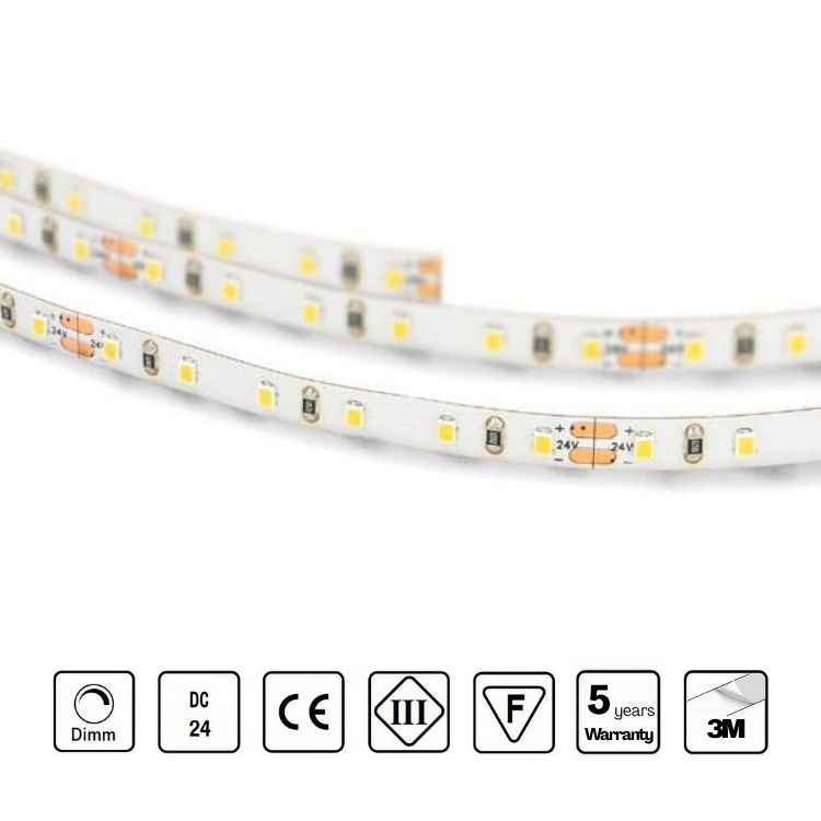 STRIP LED 24V 140 LED/m 9,6W/m CRI 90 5mm