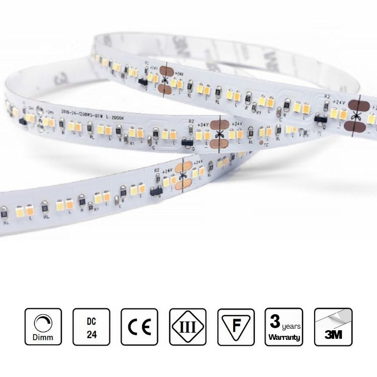 STRIP LED 24V 240 LED/m 19,2W/m CRI 90 D2W