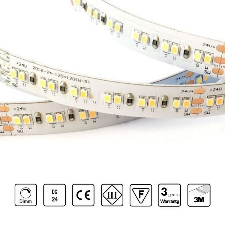 STRIP LED 24V 240 LED/m 19,2W/m CRI 90 TW