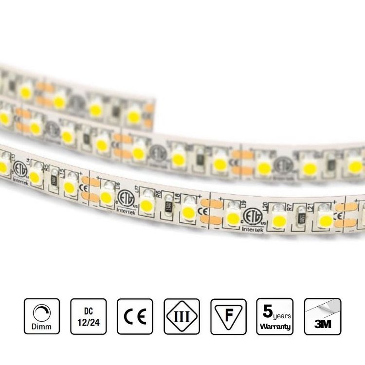 STRIP LED 12V 120 LED 9,6W/m CRI 80 IP54