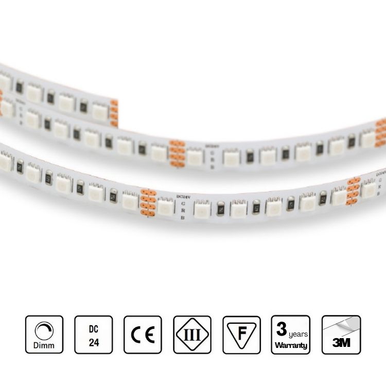 STRIP LED 24V 120 LED/m 14,4W/m RGB IP54