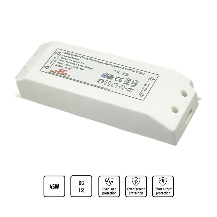 Alimentatore 12V 45W TRIAC Dimmerabile