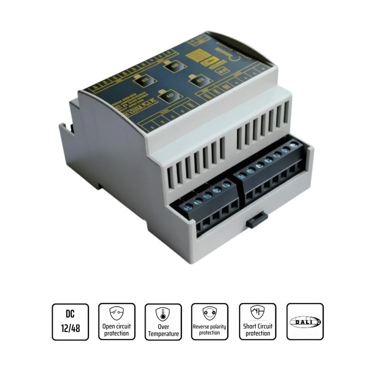 4-channel CV dimmer with DMX/PUSH/DALI2/POT/0-10V/BLE input