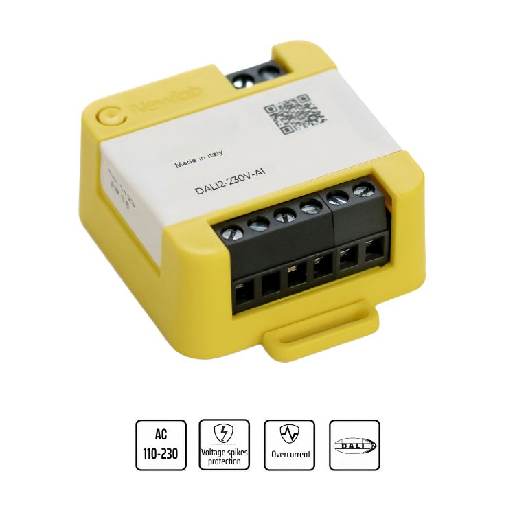 Dimmer monocanale AC in taglio di fase con ingresso DALI2/PUSH